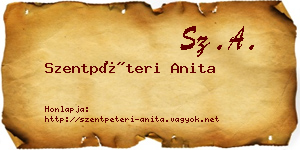 Szentpéteri Anita névjegykártya